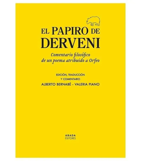 Portada de «El Papiro de Derveni», de Alberto Bernabé