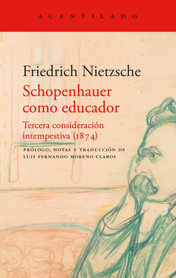 Portada de «Schopenhauer como educador», de Friedrich Nietzsche