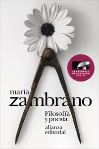 Portada de «Filosofía y poesía», de María Zambrano