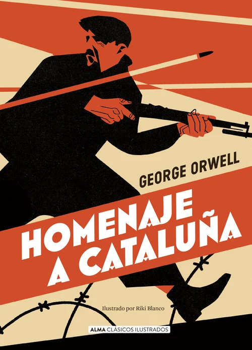 Portada de «Homenaje a Cataluña», de George Orwell