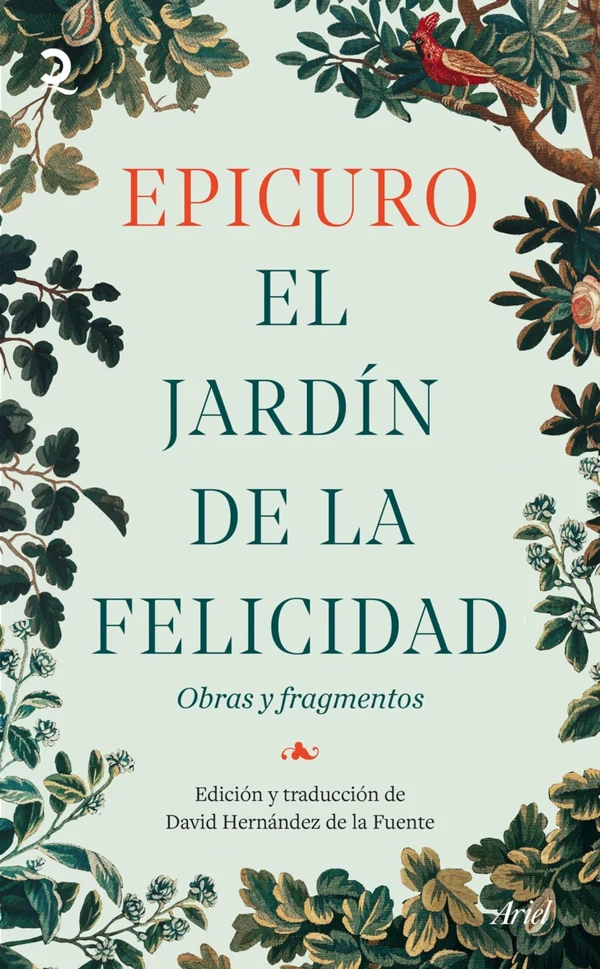 Portada de «El jardín de la felicidad», de David Hernández de la Fuente, Epicuro
