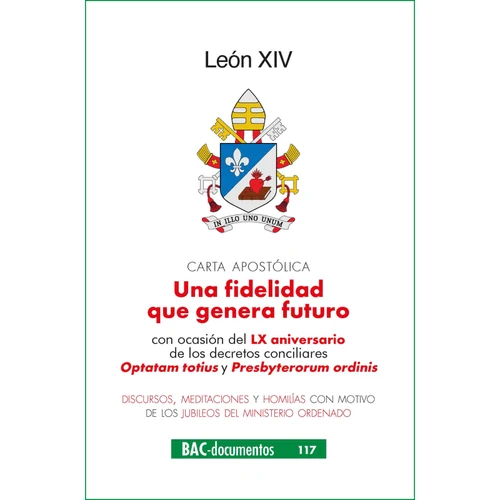 Portada de «Carta apostólica «Una fidelidad que genera futuro»», de León XIV (Papa)