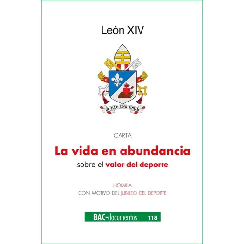 Portada de «Carta «La vida en abundancia» sobre el valor del deporte», de León XIV (Papa)