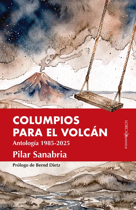 Portada de «Columpios para el volcán», de Pilar Sanabria Cañete
