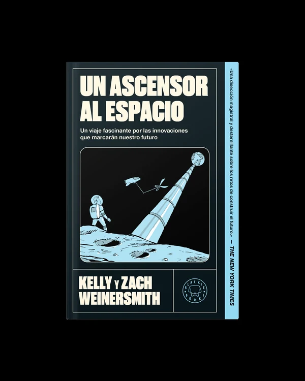 Portada de «Un ascensor al espacio», de Kelly Weinersmith, Zach Weinersmith