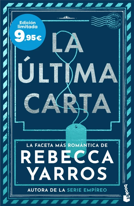 Portada de «La última carta», de Rebecca Yarros