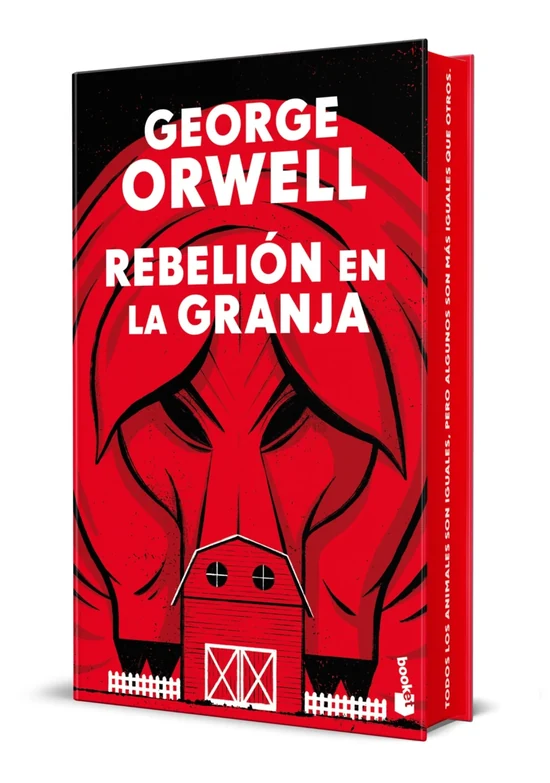 Portada de «Rebelión en la granja. Edición especial con cantos decorados», de George Orwell