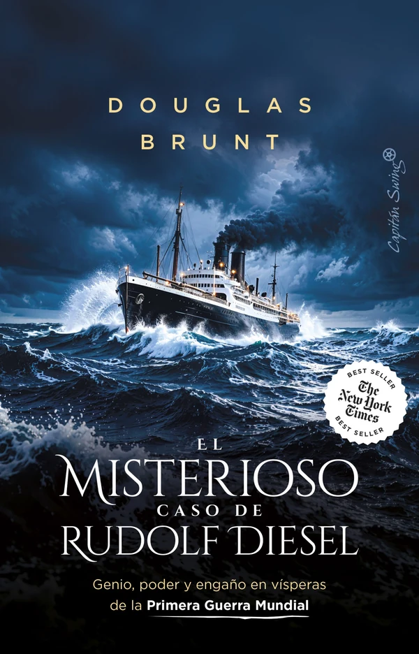 Portada de «El misterioso caso de Rudolf Diesel», de Douglas Brunt