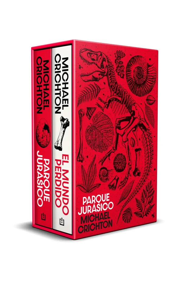 Portada de «Estuche Parque Jurásico», de Michael Crichton