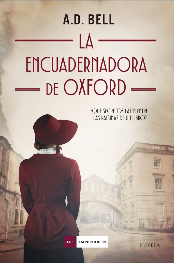 Portada de «La encuadernadora de Oxford», de A. D. Bell