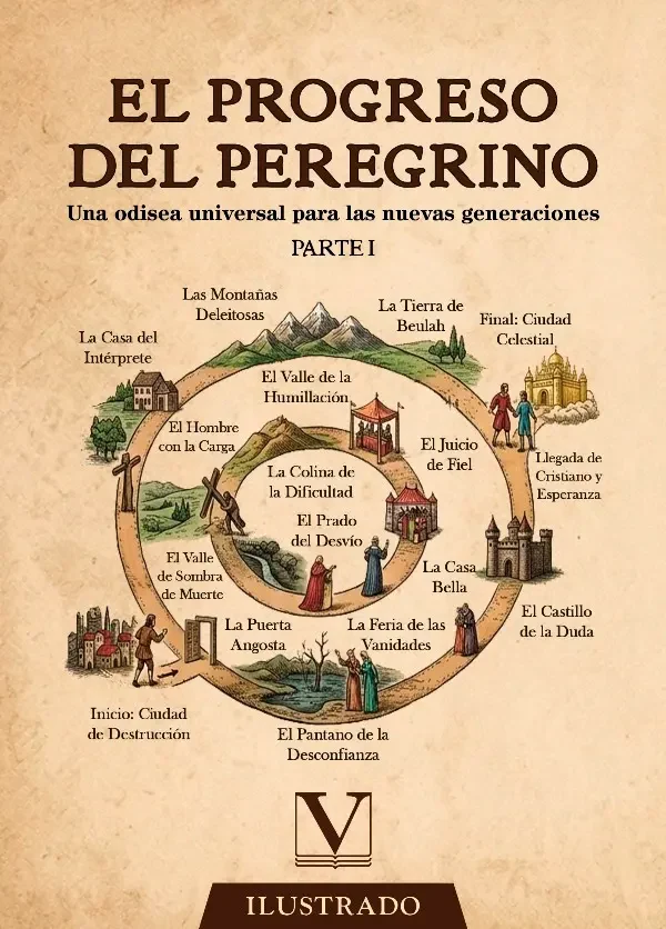 Portada de «El progreso del peregrino», de John Bunyan