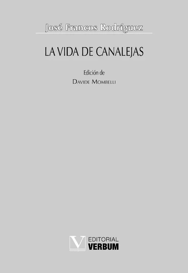 Portada de «La vida de Canalejas», de José Francos Rodríguez, Davide Mombelli