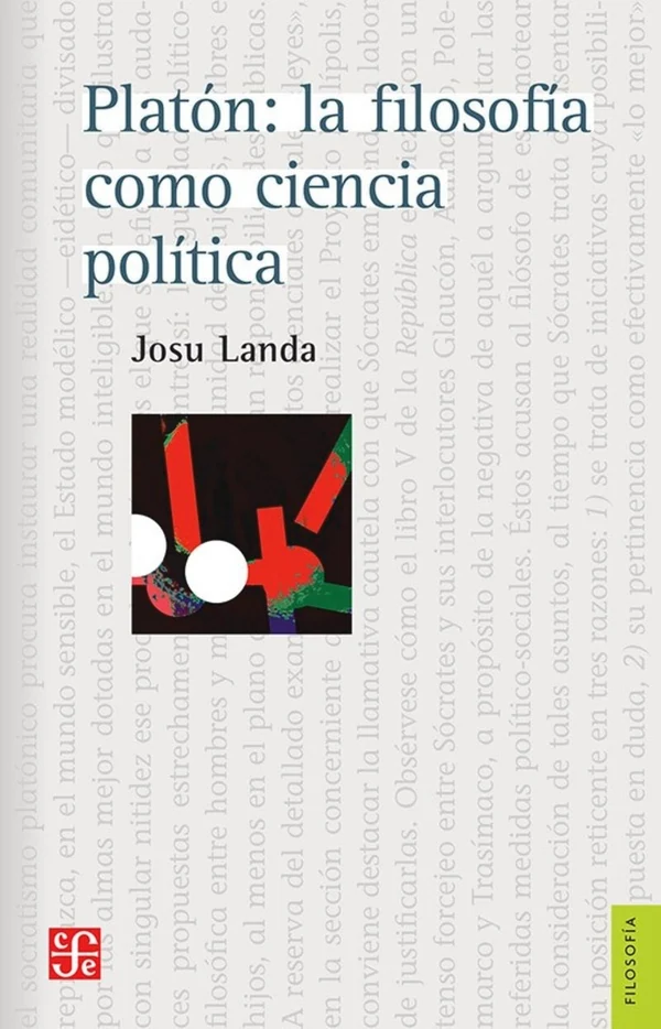 Portada de «Platón: la filosofía como ciencia política», de Josu Landa