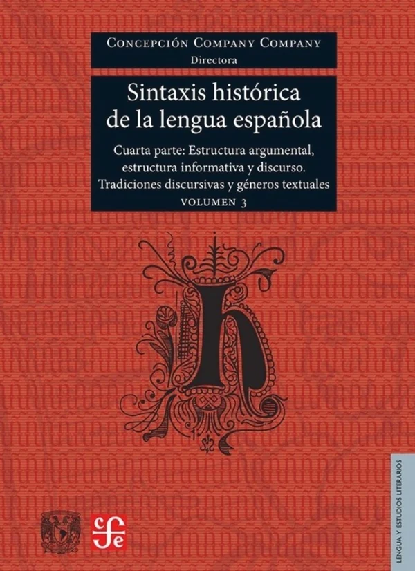 Portada de «Sintaxis histórica de la lengua española», de Concepción Company Company