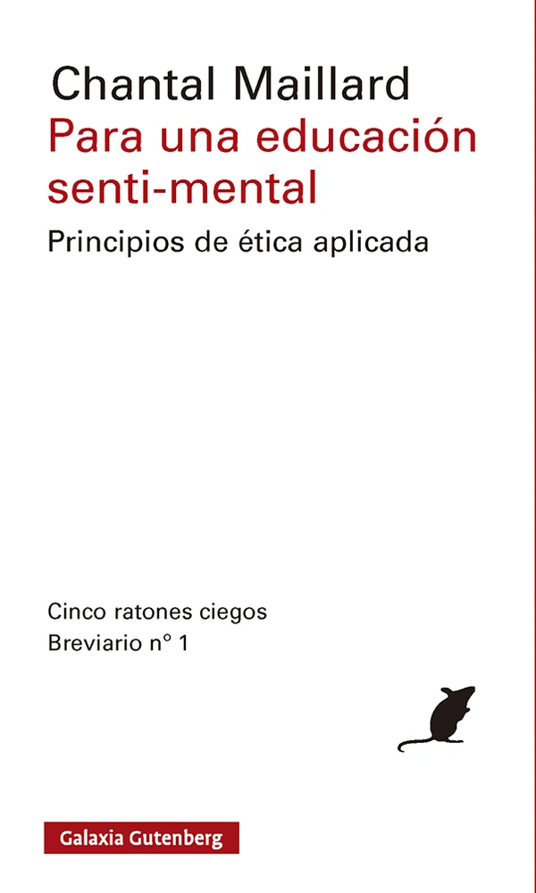 Portada de «Para una educación senti-mental», de Chantal Maillard