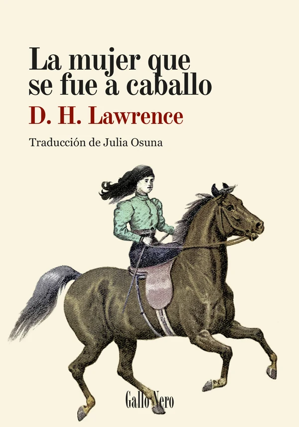 Portada de «La mujer que se fue a caballo», de D. H. Lawrence