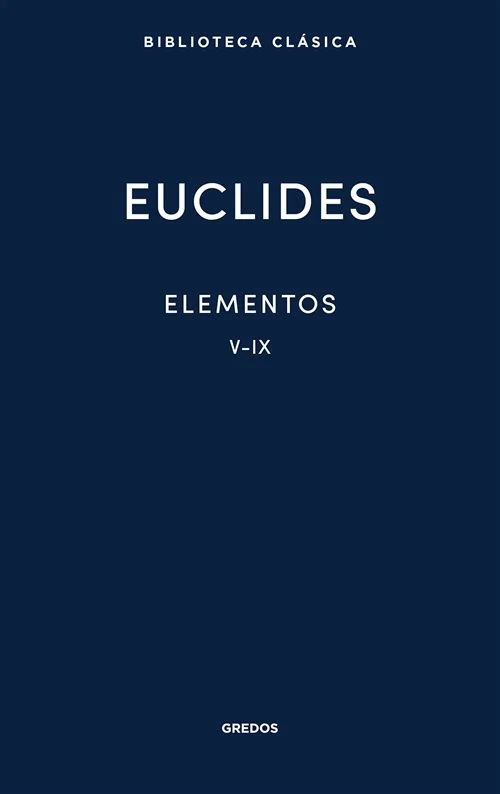 Portada de «Elementos V-IX», de Euclides de Alejandría