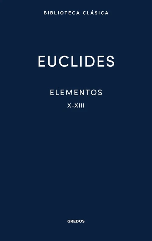 Portada de «Elementos X-XIII», de Euclides de Alejandría