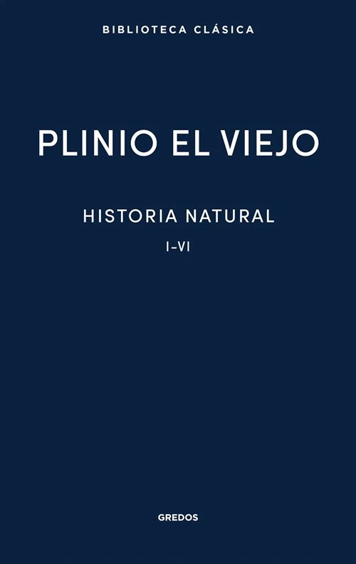 Portada de «Historia natural I», de Plinio el Viejo