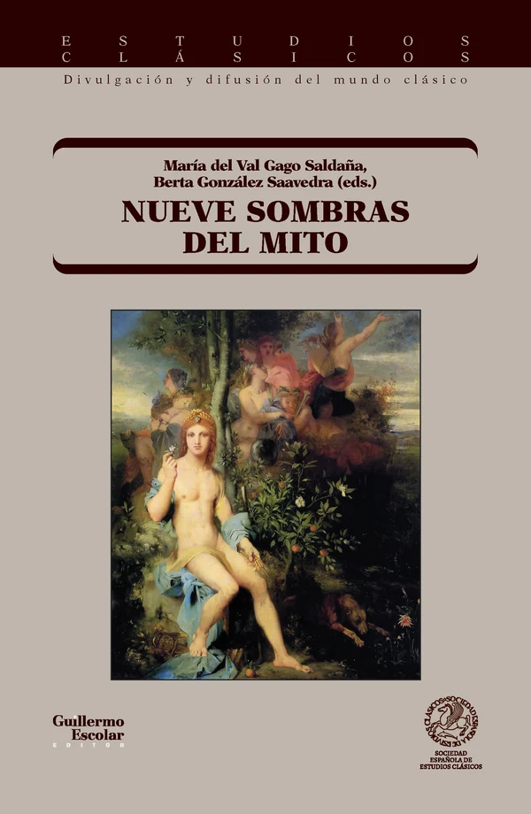 Portada de «Nueve sombras del mito», de María del Val Gago Saldaña, Berta González Saavedra