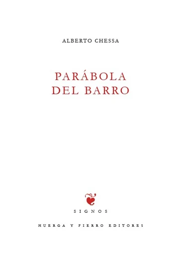 Portada de «Parábola del barro», de Alberto Chessa