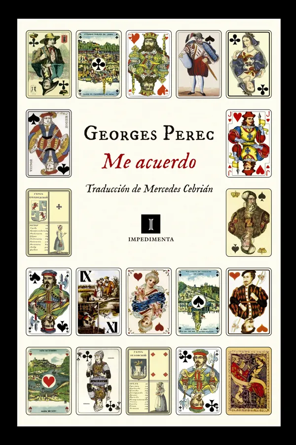 Portada de «Me acuerdo», de Georges Perec