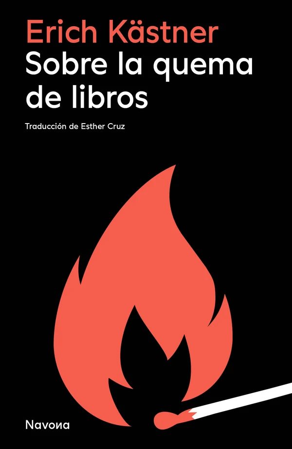 Portada de «Sobre la quema de libros», de Erich Kästner