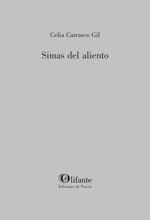 Portada de «Simas del aliento», de Celia Carrasco Gil