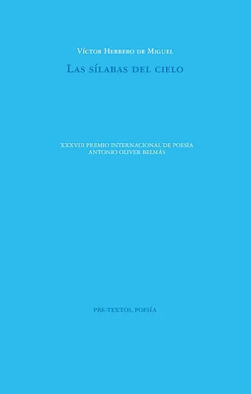 Portada de «Las sílabas del cielo», de Víctor Herrero de Miguel