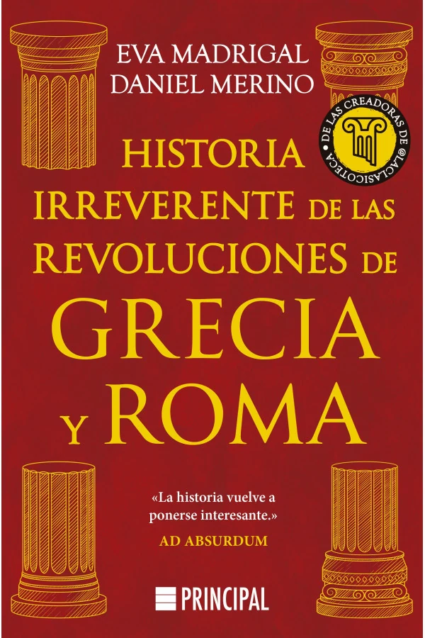 Portada de «Historia irreverente de las revoluciones de Grecia y Roma», de Eva Madrigal, Daniel Merino