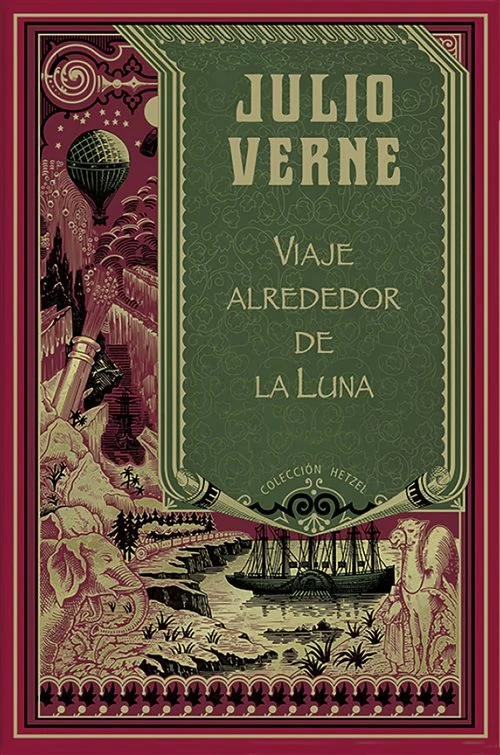 Portada de «Viaje alrededor de la luna», de Julio Verne