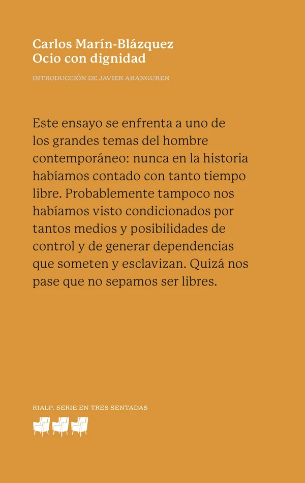 Portada de «Ocio con dignidad», de Carlos Marín-Blázquez