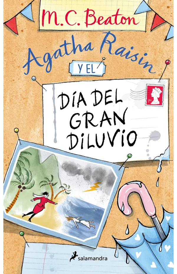 Portada de «Agatha Raisin y el día del gran diluvio», de M. C. Beaton