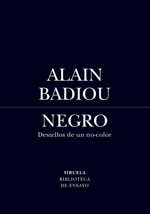 Portada de «Negro», de Alain Badiou