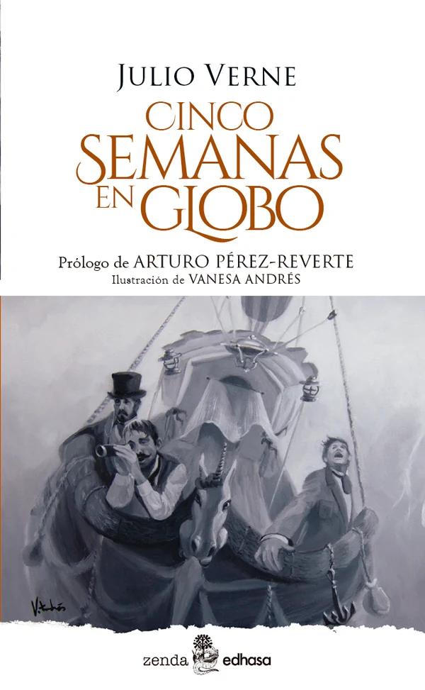 Portada de «Cinco semanas en globo», de Julio Verne